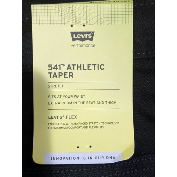 Levis 541 Athletic Taper Stretch Jeans Mens 48 X 32 Big & Tall Black Denim NWD - Picture 4 of 5